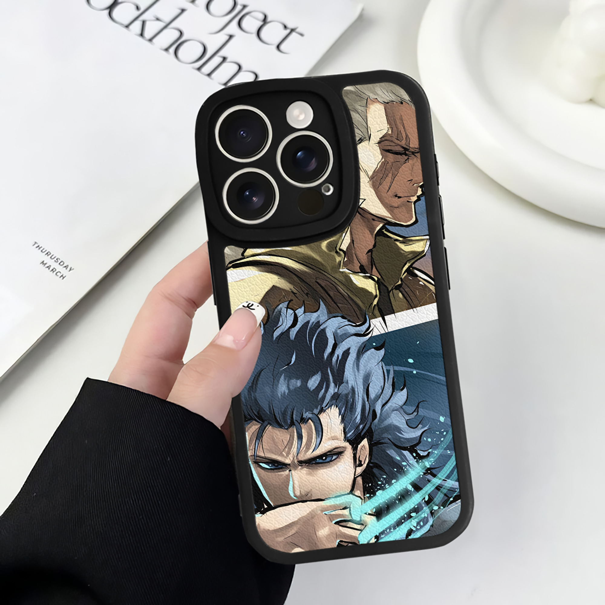 （画像用） 北斗の拳 Fist of the North Star 【iPhone 16シリーズ対応】シリコンスマホケース（レザー調） 材質：シリコン